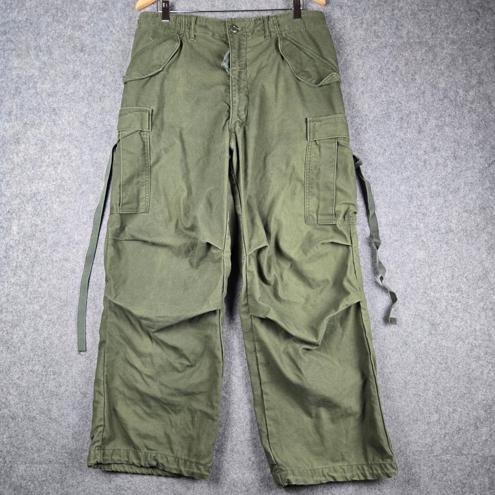 Vintage M-65 Field Cargo Pants Mens Medium Green Cold Weather OG 107 70s 1973